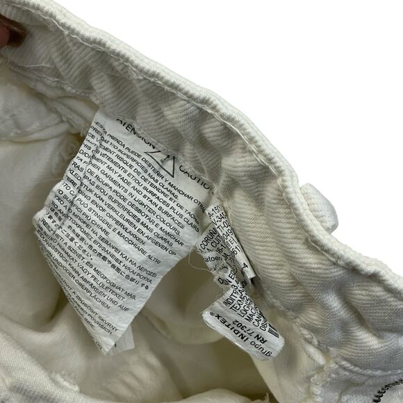 Zara Cut Off Shorts Womens Beach Casual Size 4 White - Picture 11 of 13